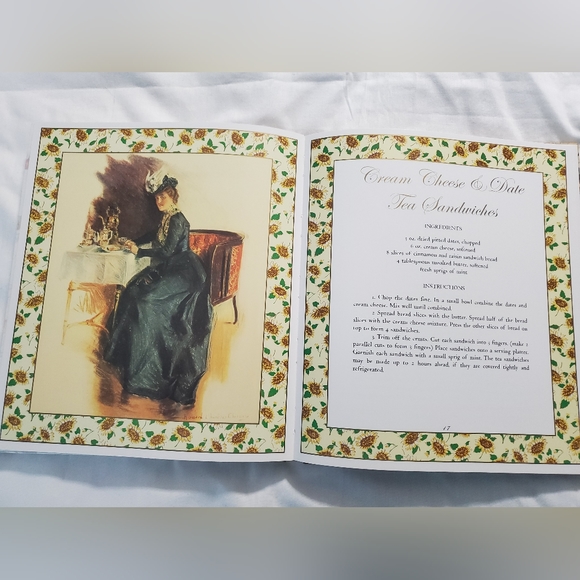 :* Tea Time Hardcover Roni & Nancy Akmon book tea bags included herbal sampler - Picture 7 of 13